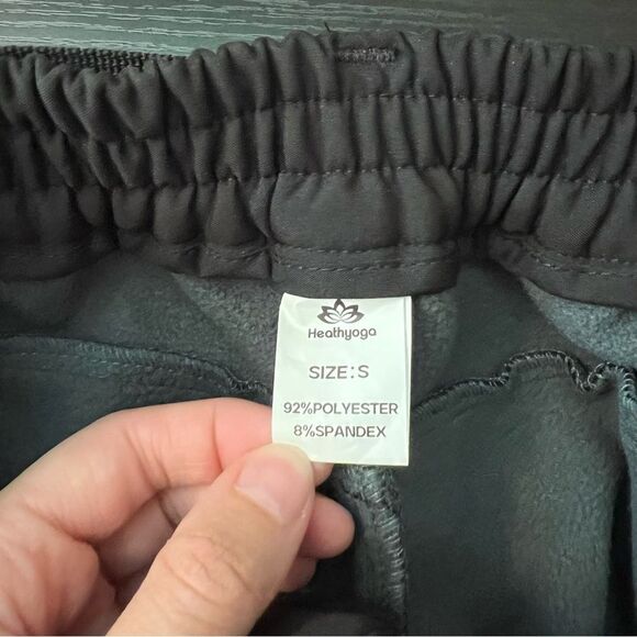 ✨ Healthyoga Women’s Black Soft Shell Pants Snow Small - Picture 7 of 11